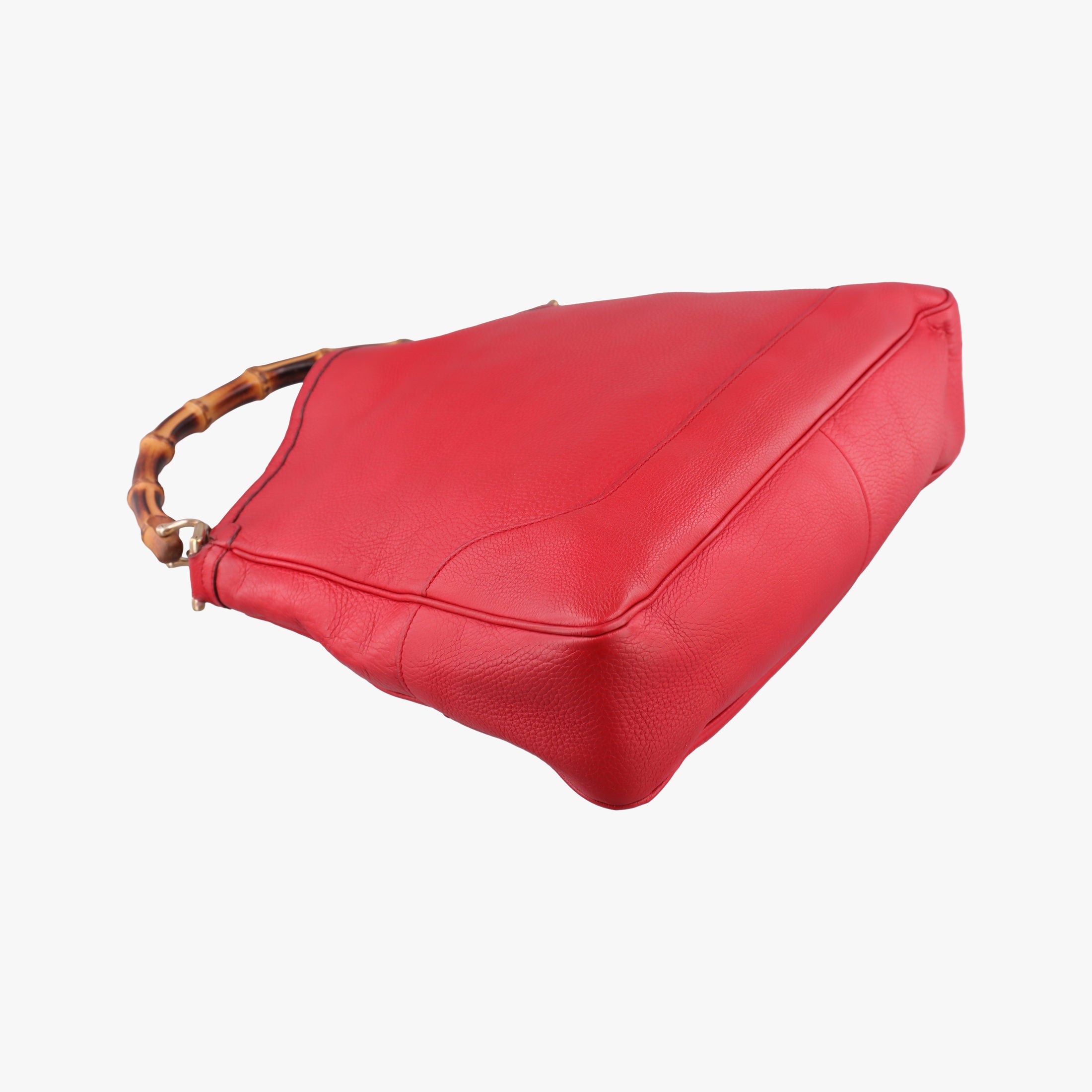 Pre-owned Gucci Bamboo Red Leather 282315 shoulderbag | stylenewstar