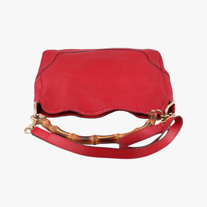 Pre-owned Gucci Bamboo Red Leather 282315 shoulderbag | stylenewstar