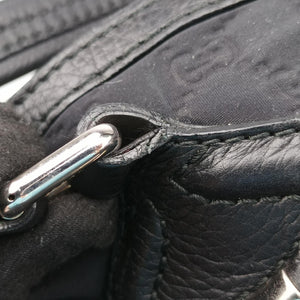 Pre-owned Gucci GG Neoprene Techno Tag Black fabric × Leather 241102 handbag | stylenewstar