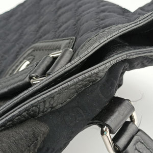 Pre-owned Gucci GG Neoprene Techno Tag Black fabric × Leather 241102 handbag | stylenewstar