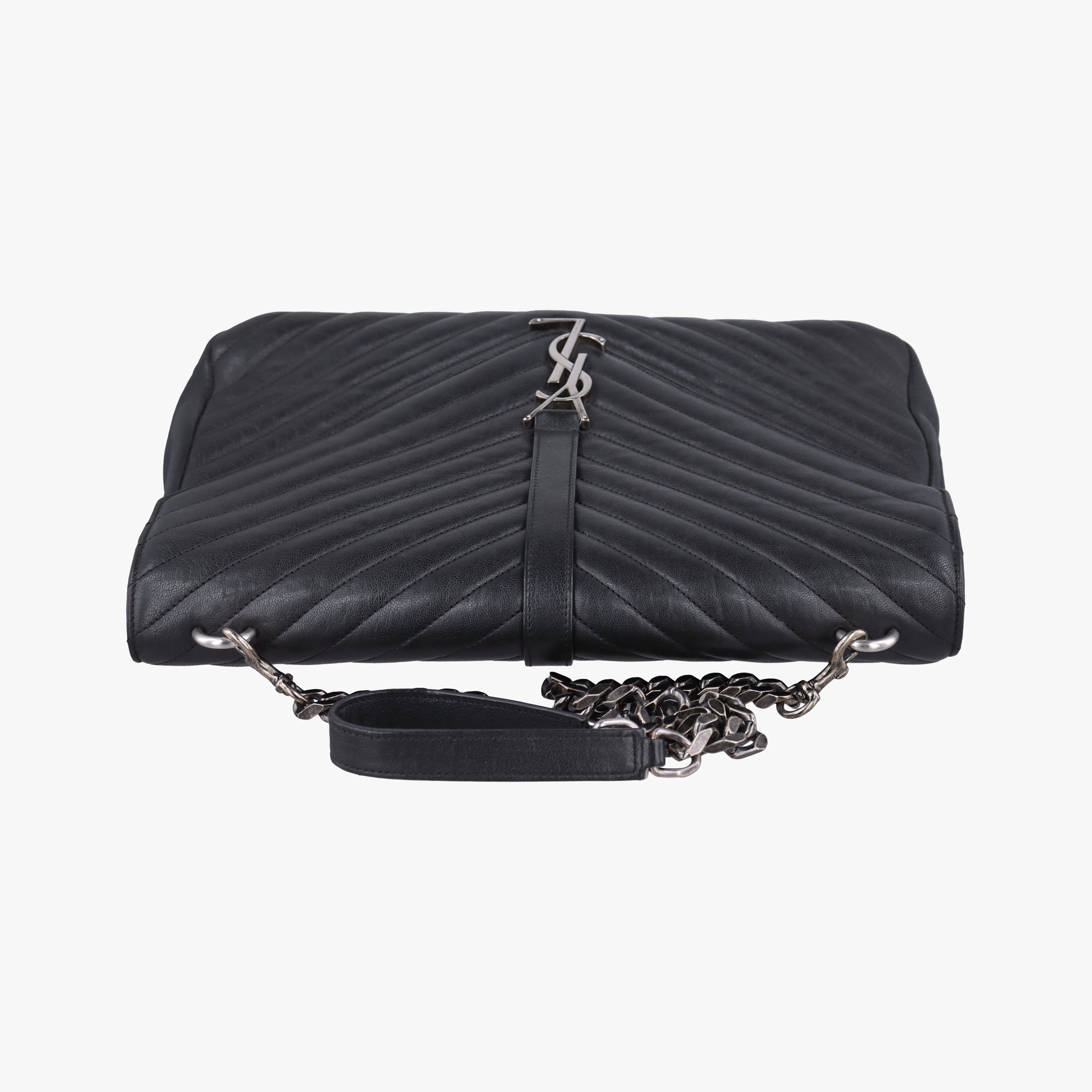 Secondhand Yves Saint Laurent COLLEGE Black Leather 392738 shoulderbag | stylenewstar