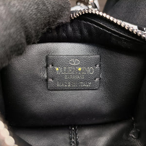 Secondhand Valentino VLTN Logo White x Black Leather  bum bag/waist bag | stylenewstar