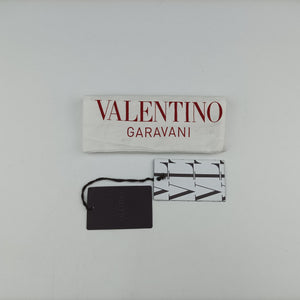 Secondhand Valentino VLTN Logo White x Black Leather  bum bag/waist bag | stylenewstar