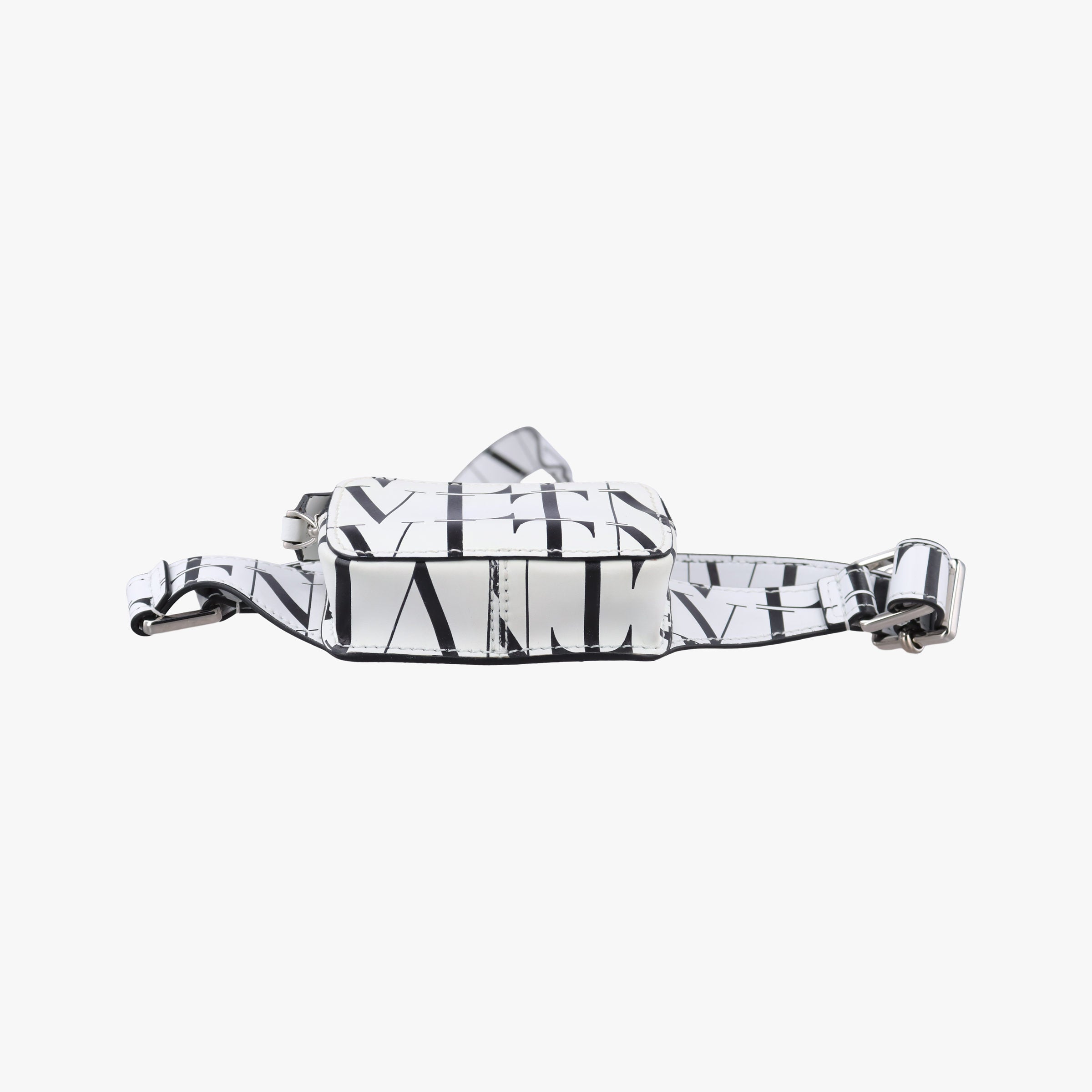 Secondhand Valentino VLTN Logo White x Black Leather  bum bag/waist bag | stylenewstar