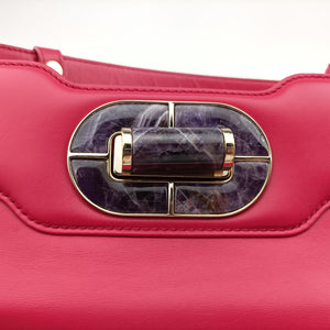 Pre-owned Bvlgari Isabella Rossellini Red Leather  shoulderbag | stylenewstar