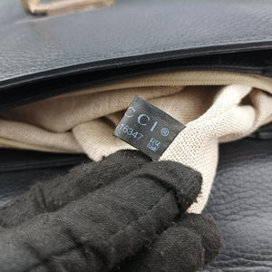 Pre-owned Gucci Interlocking G Black Leather 510306 shoulderbag | stylenewstar