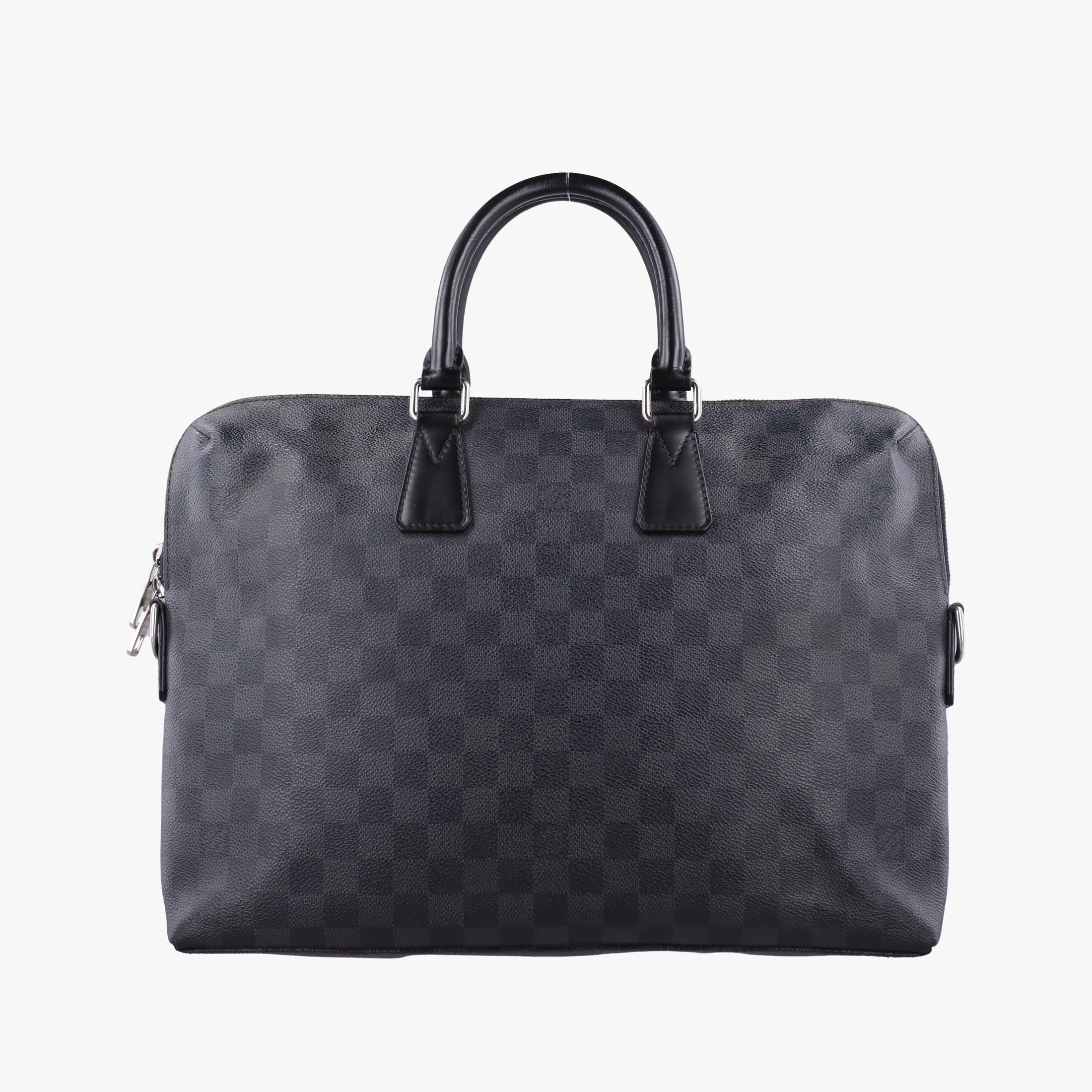 Pre-owned Louis Vuitton Porte Documents Jour Noir Damier Graphite N48224 handbag | stylenewstar