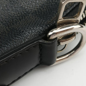 Pre-owned Louis Vuitton Porte Documents Jour Noir Damier Graphite N48224 handbag | stylenewstar
