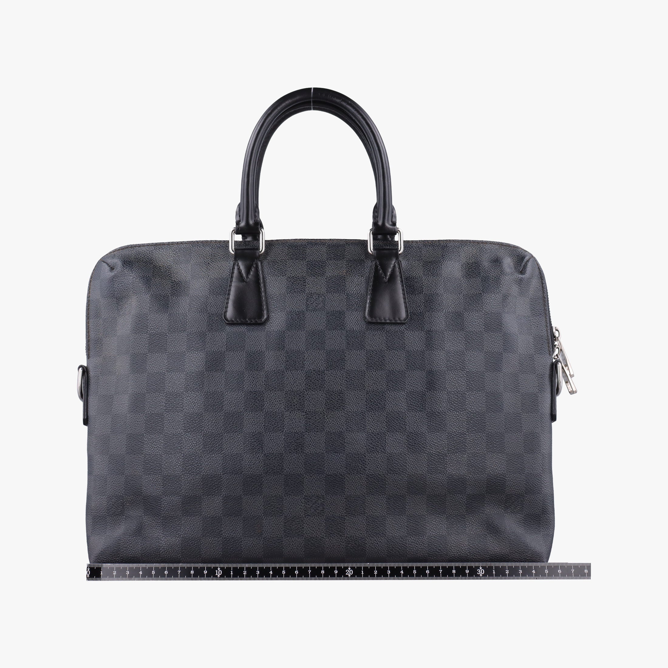 Pre-owned Louis Vuitton Porte Documents Jour Noir Damier Graphite N48224 handbag | stylenewstar