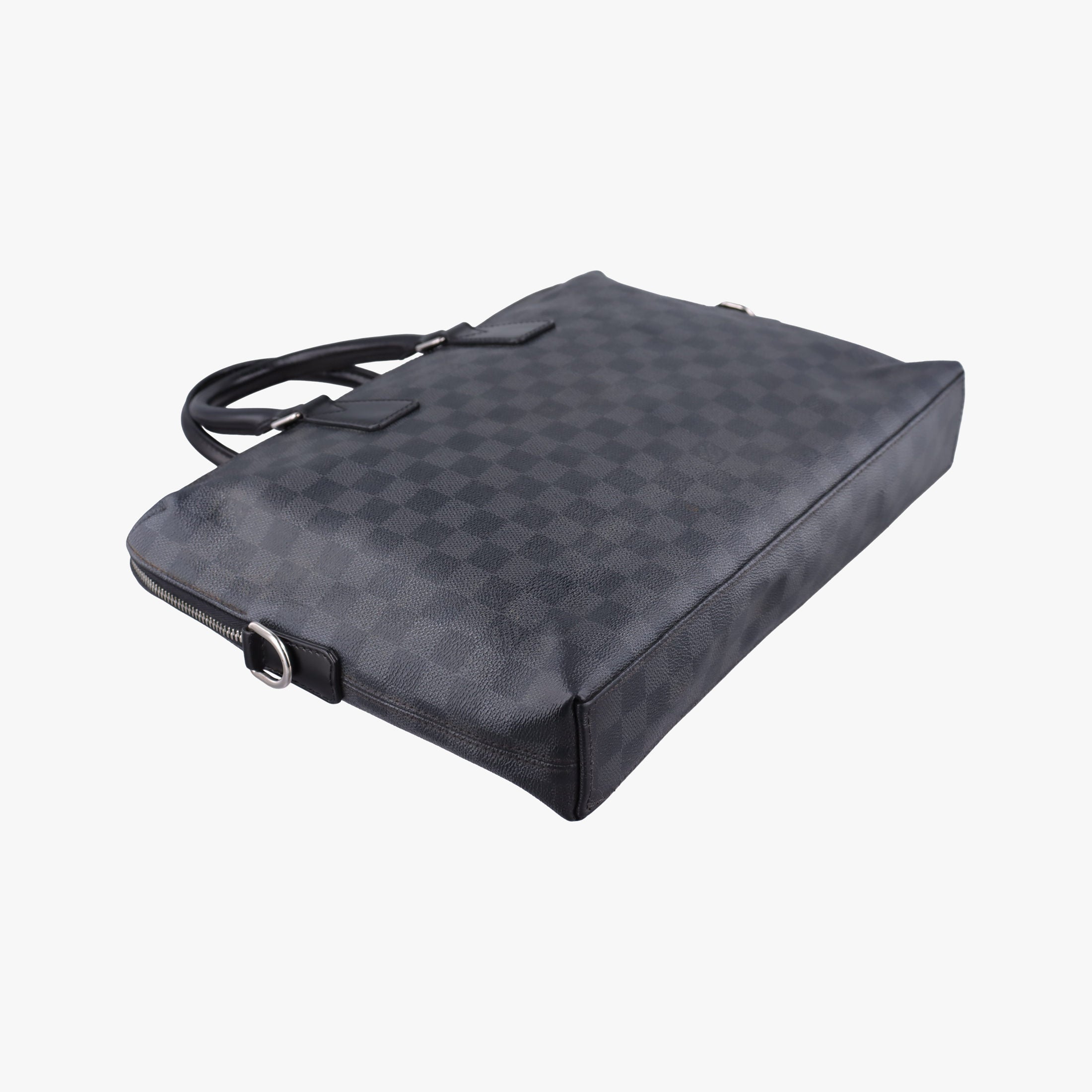 Pre-owned Louis Vuitton Porte Documents Jour Noir Damier Graphite N48224 handbag | stylenewstar