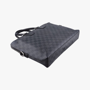Pre-owned Louis Vuitton Porte Documents Jour Noir Damier Graphite N48224 handbag | stylenewstar