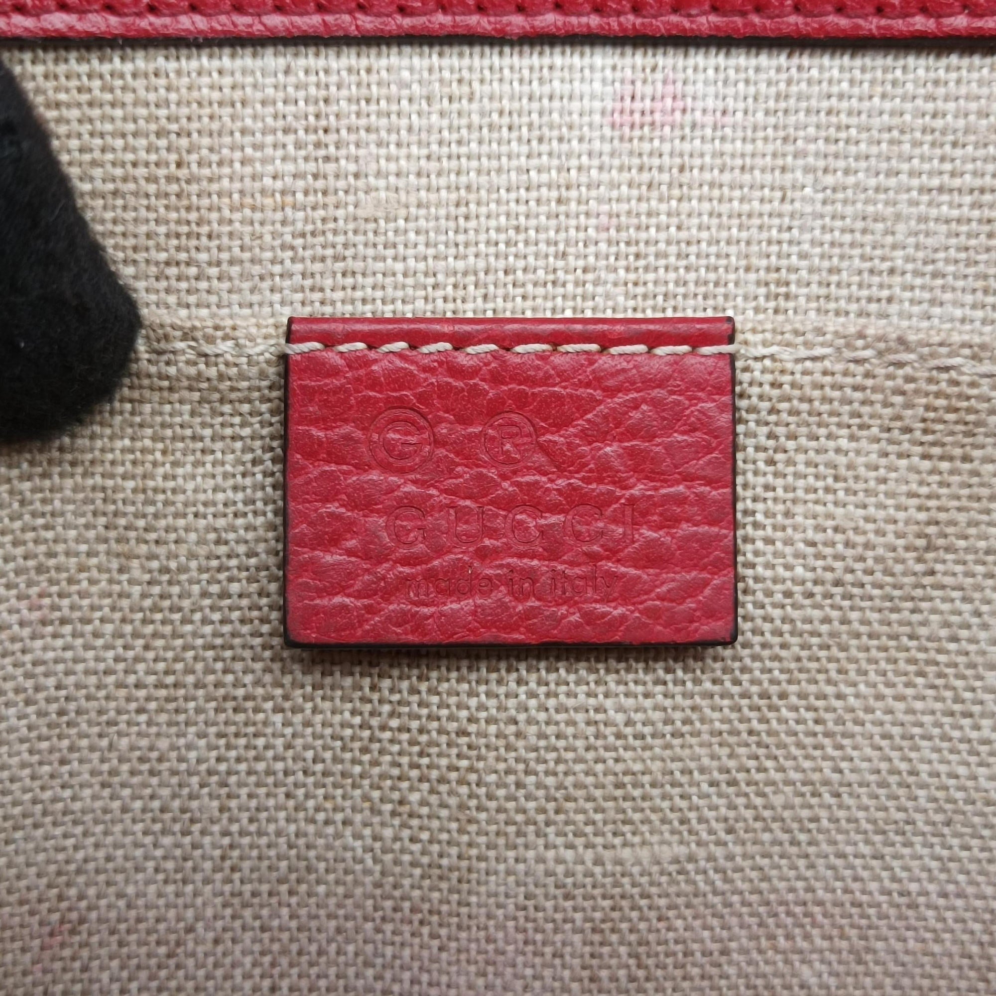 Secondhand Gucci Interlocking G Red Leather 510304 shoulderbag | stylenewstar