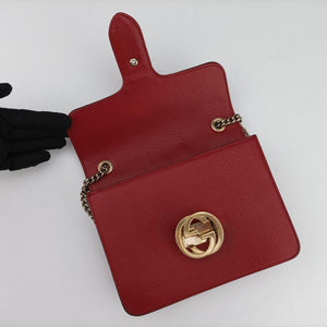 Secondhand Gucci Interlocking G Red Leather 510304 shoulderbag | stylenewstar