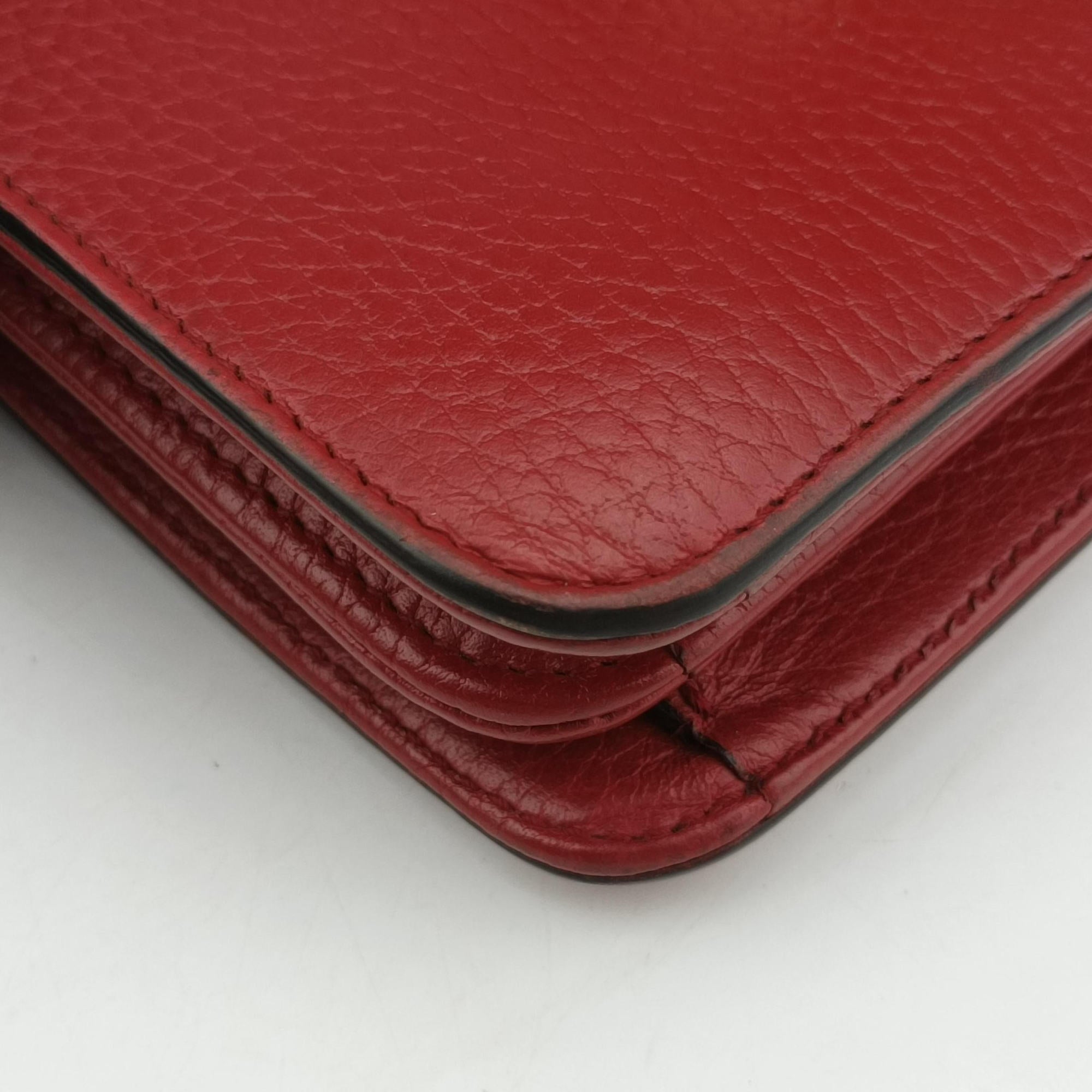 Secondhand Gucci Interlocking G Red Leather 510304 shoulderbag | stylenewstar