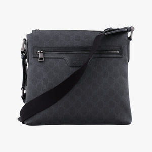 Pre-owned Gucci GG Supreme Black PVC coated canvas 322279 shoulderbag | stylenewstar