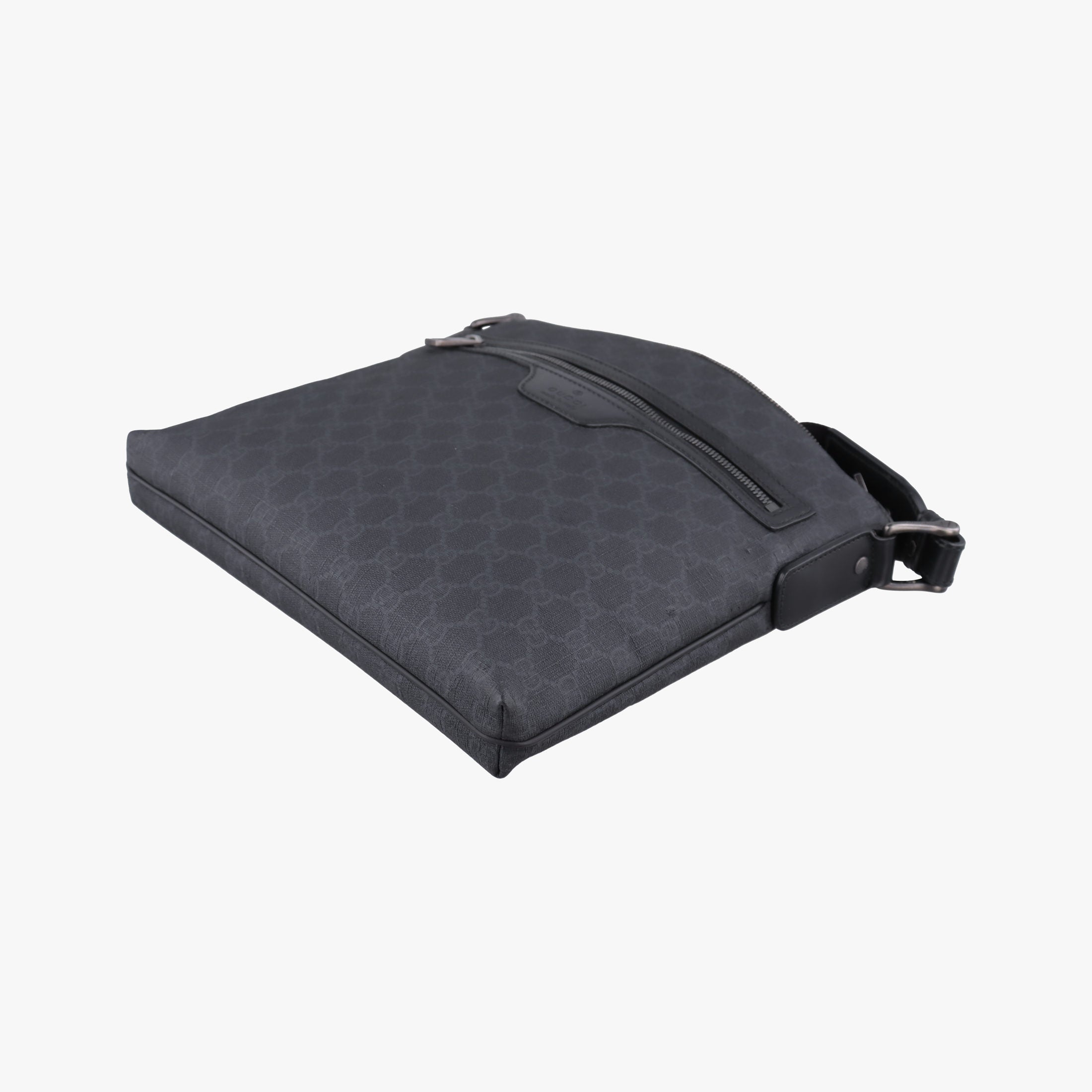 Pre-owned Gucci GG Supreme Black PVC coated canvas 322279 shoulderbag | stylenewstar