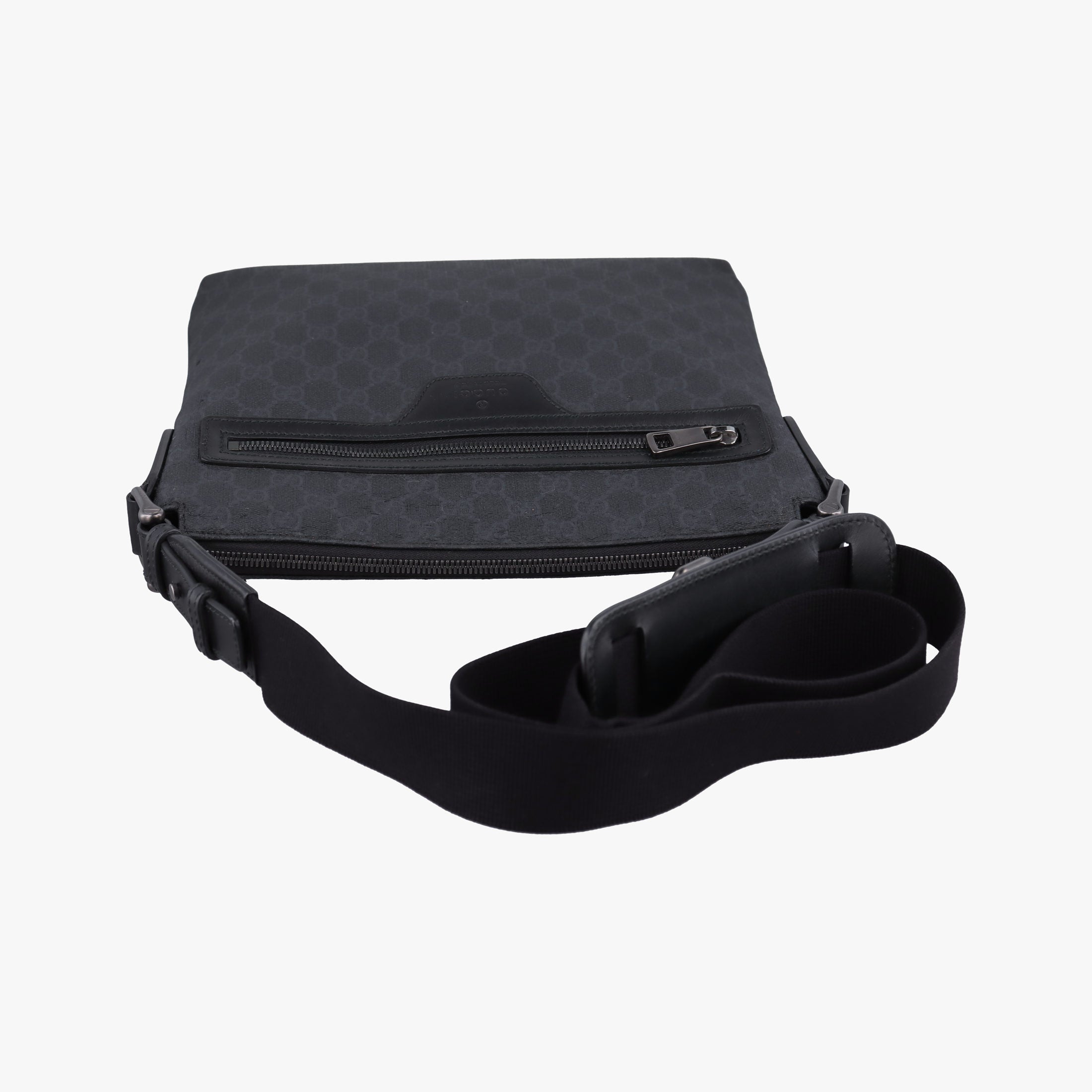 Pre-owned Gucci GG Supreme Black PVC coated canvas 322279 shoulderbag | stylenewstar