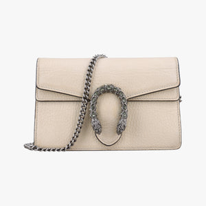 Pre-owned Gucci Dionysus White Leather 476432 shoulderbag | stylenewstar