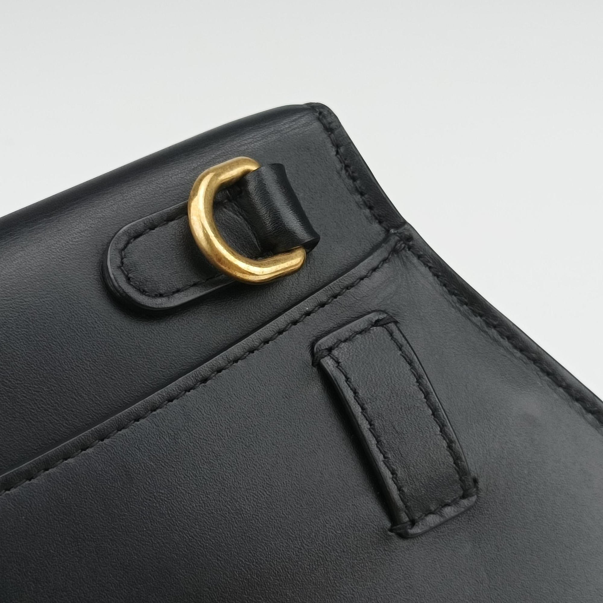 Pre-owned Christian Dior saddle Black leather  bum bag/waist bag | stylenewstar