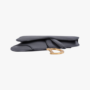 Pre-owned Christian Dior saddle Black leather  bum bag/waist bag | stylenewstar