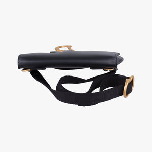 Pre-owned Christian Dior saddle Black leather  bum bag/waist bag | stylenewstar