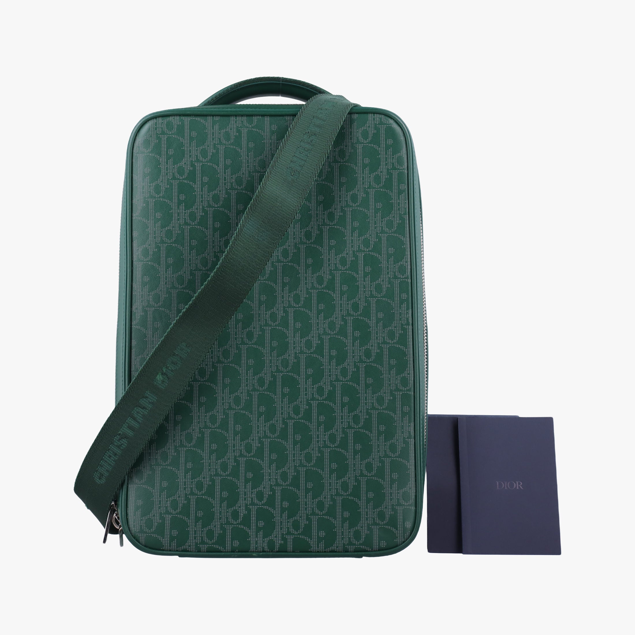 Pre-owned Christian Dior Dior World Tour Capsule Green Leather  shoulderbag | stylenewstar