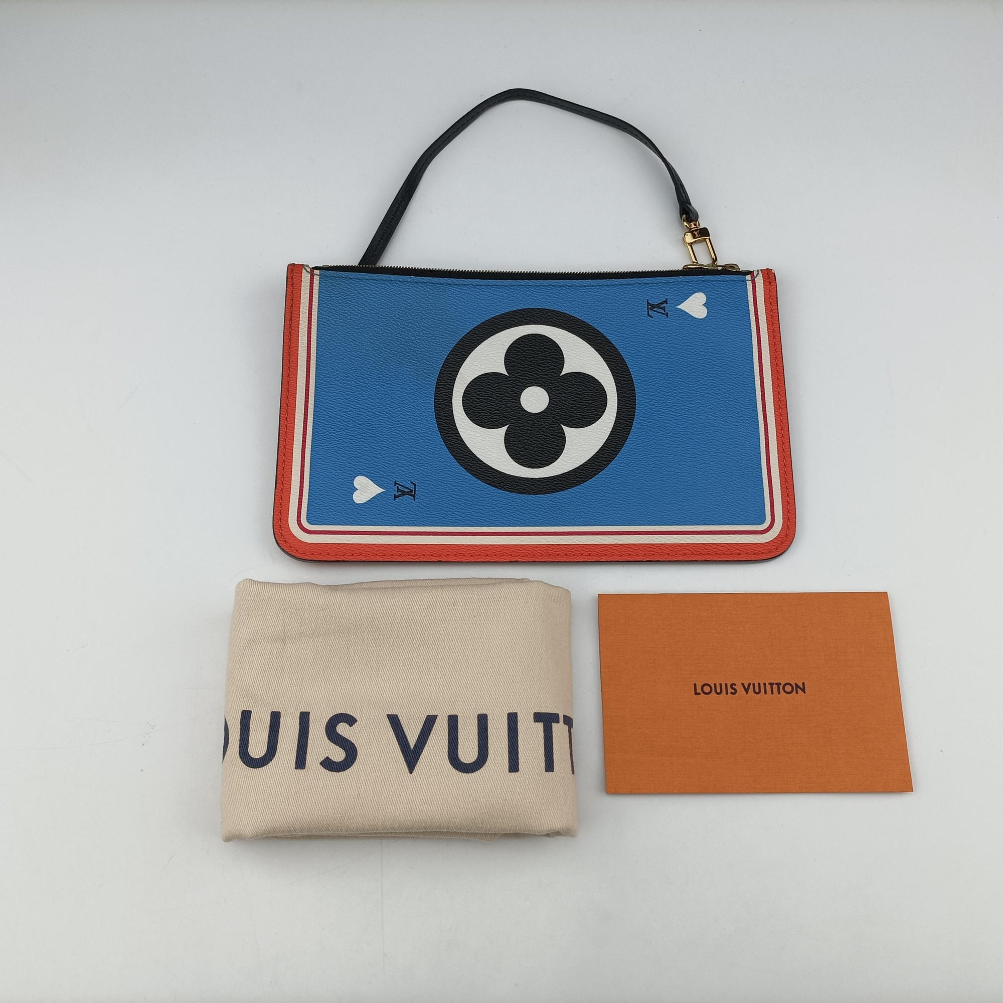 Secondhand Louis Vuitton Neverfull MM playing cards Game On Noir PVC coated canvas M57483 handbag | stylenewstar