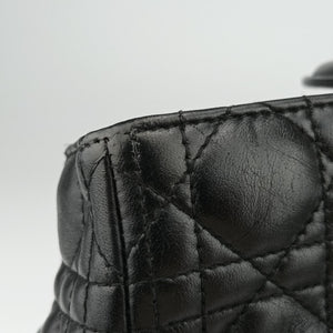 Pre-owned Christian Dior Lady Dior Black lambskin  shoulderbag | stylenewstar