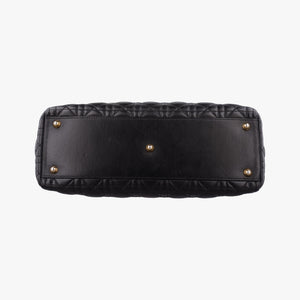 Pre-owned Christian Dior Lady Dior Black lambskin  shoulderbag | stylenewstar