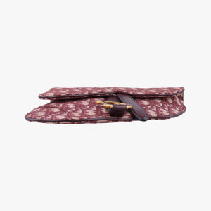 Pre-owned Christian Dior Saddle Red jacquard  bum bag/waist bag | stylenewstar