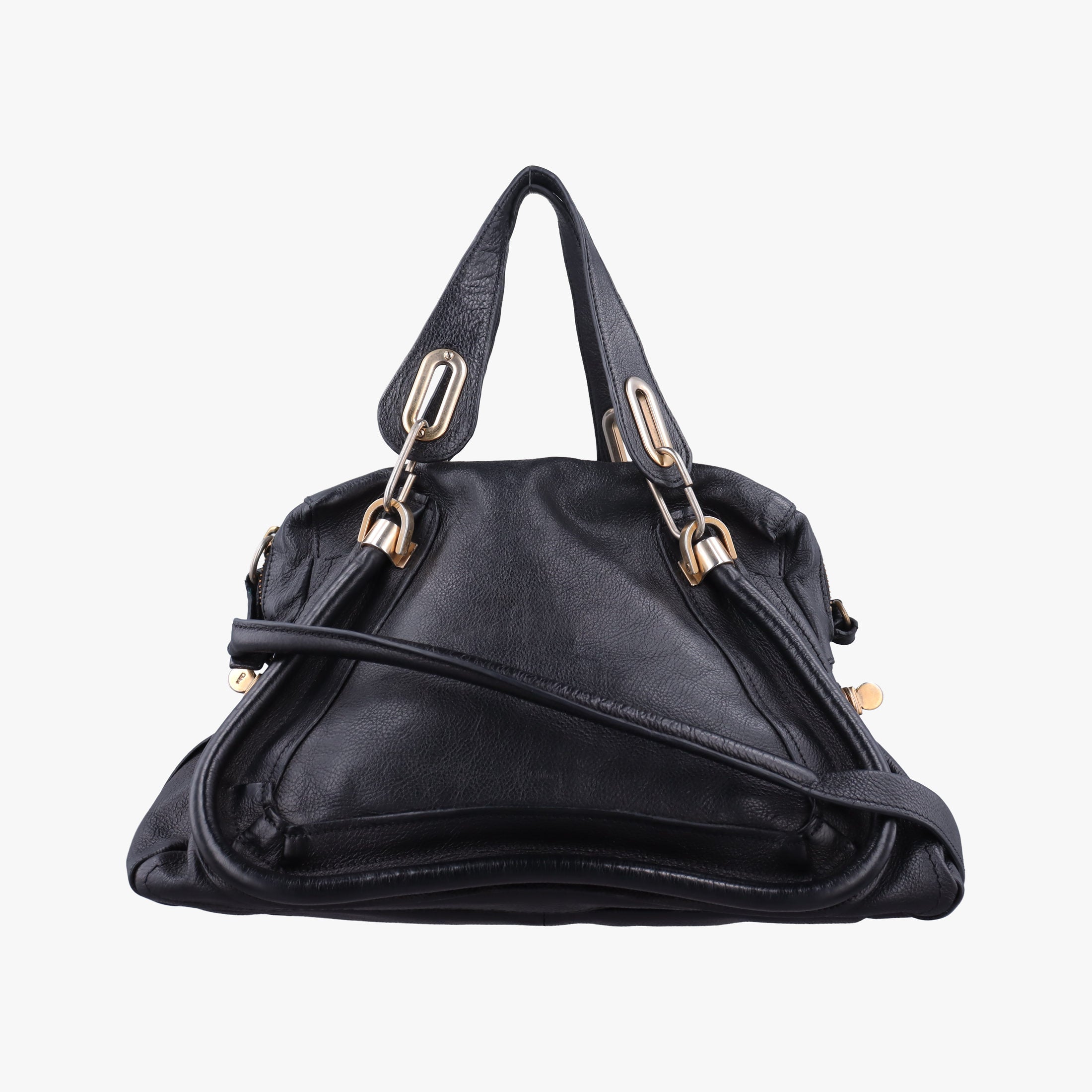 Pre-owned Chloe Paraty Black Leather  shoulderbag | stylenewstar