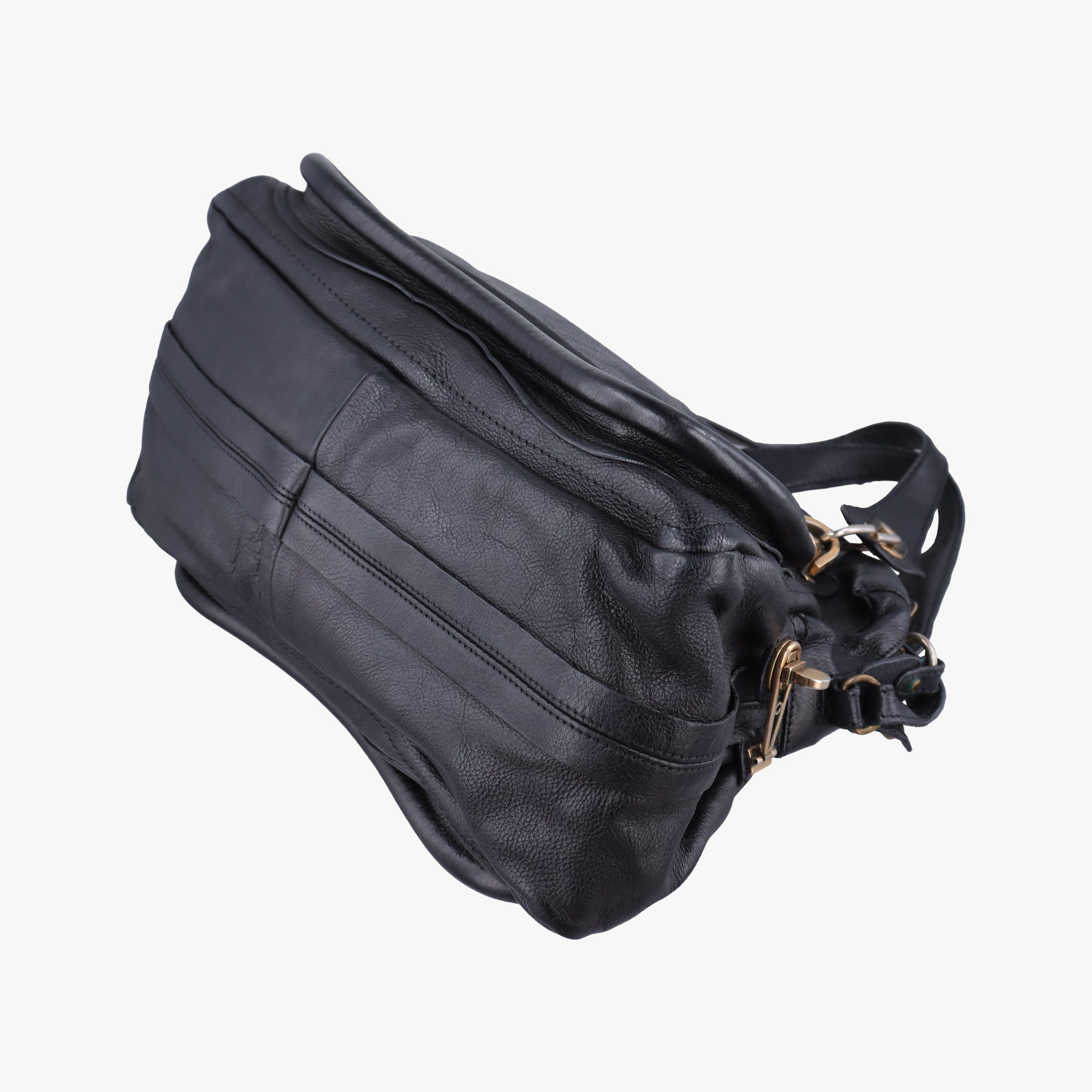 Pre-owned Chloe Paraty Black Leather  shoulderbag | stylenewstar
