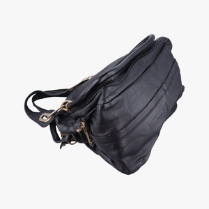 Pre-owned Chloe Paraty Black Leather  shoulderbag | stylenewstar