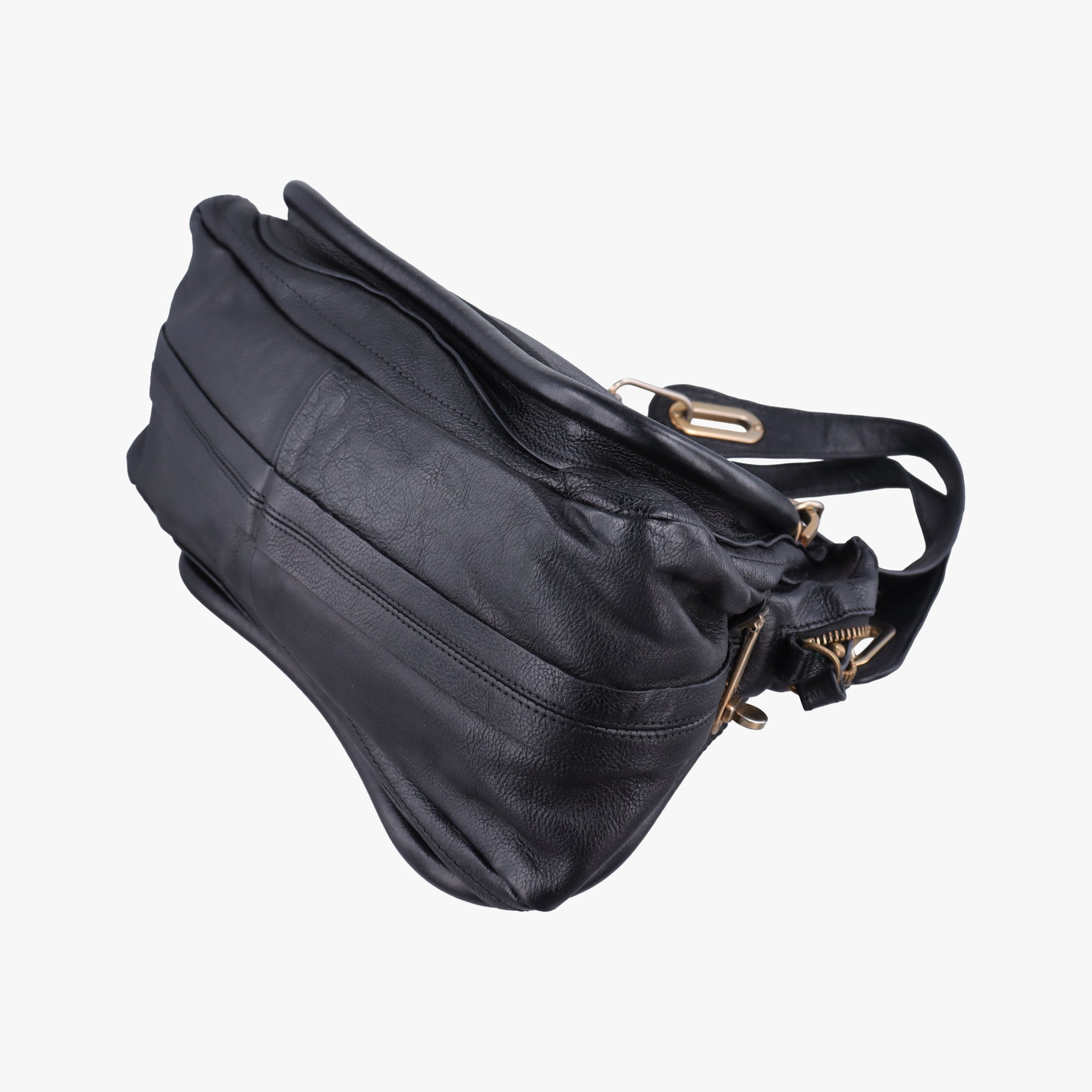 Pre-owned Chloe Paraty Black Leather  shoulderbag | stylenewstar
