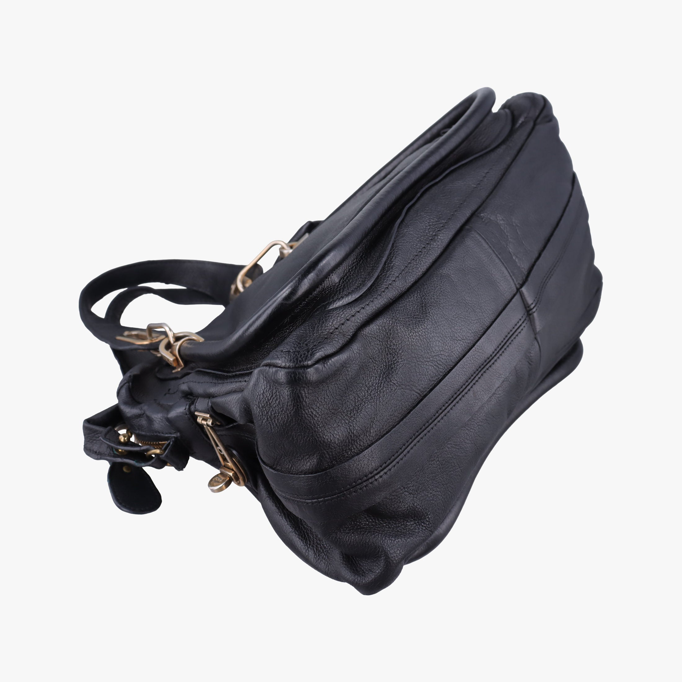 Pre-owned Chloe Paraty Black Leather  shoulderbag | stylenewstar