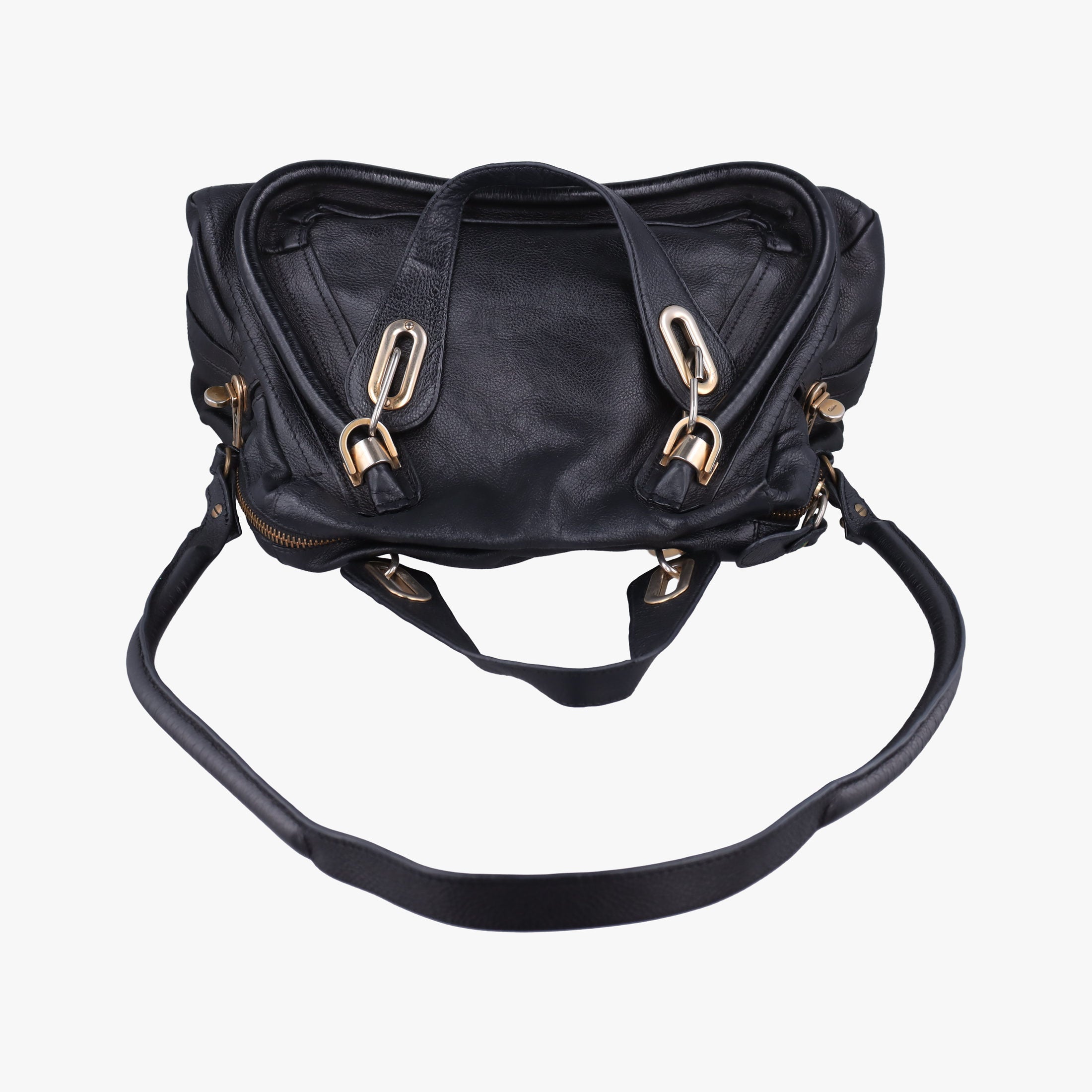 Pre-owned Chloe Paraty Black Leather  shoulderbag | stylenewstar