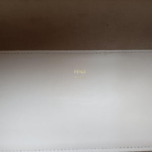 Pre-owned Fendi Sunshine White Leather 8BH386 shoulderbag | stylenewstar