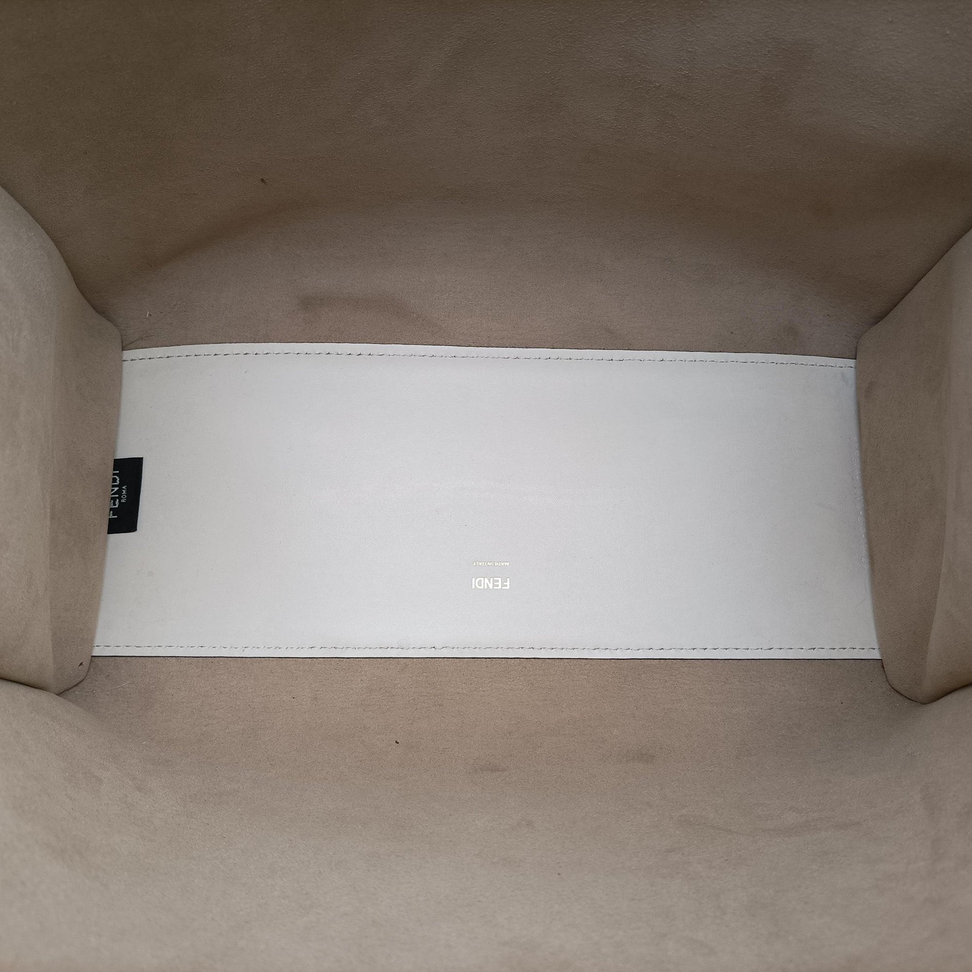 Pre-owned Fendi Sunshine White Leather 8BH386 shoulderbag | stylenewstar