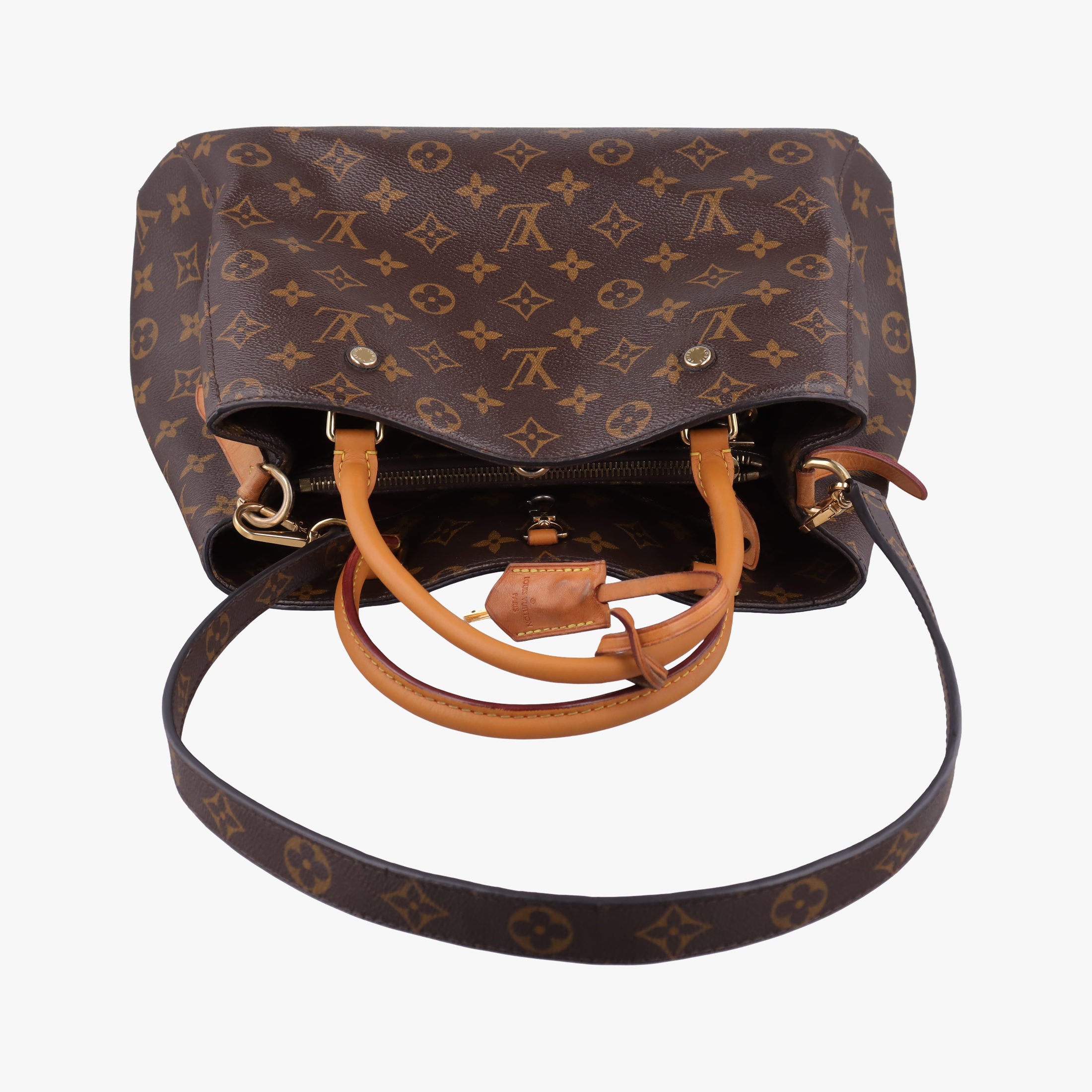 Pre-owned Louis Vuitton MONTAIGNE MM Brown Monogram Canvas M41056 shoulderbag | stylenewstar