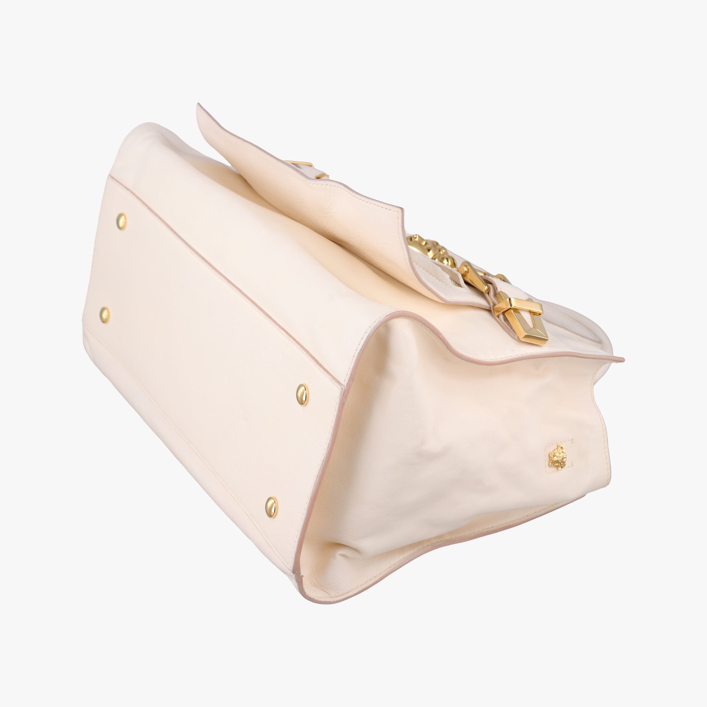 Vintage VERSACE Medusa Palazzo White lambskin  shoulderbag | stylenewstar
