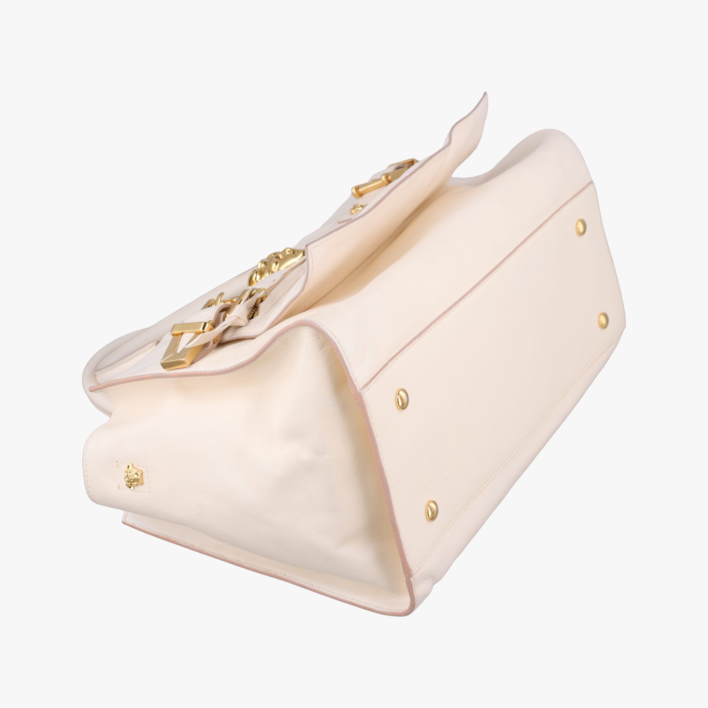 Vintage VERSACE Medusa Palazzo White lambskin  shoulderbag | stylenewstar