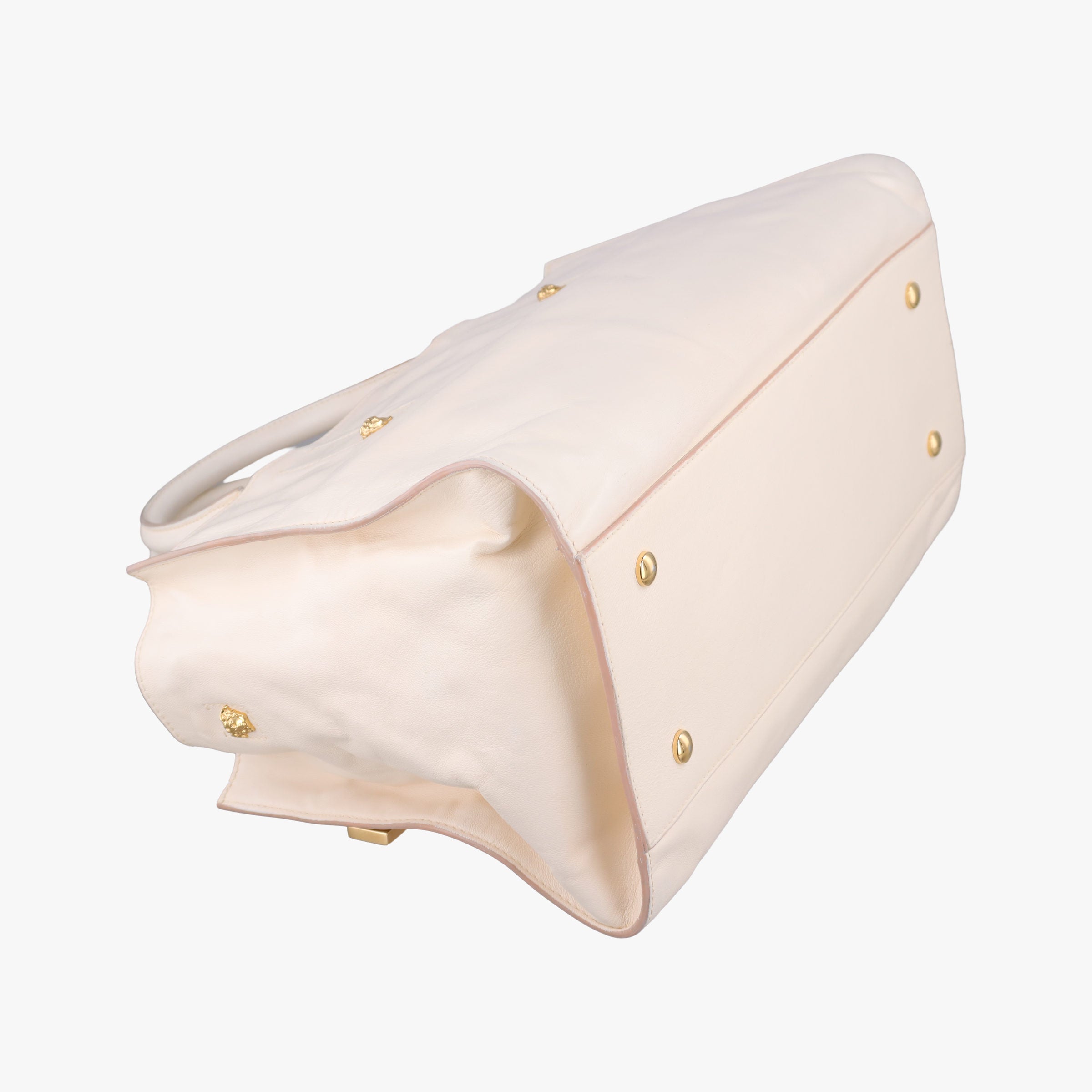 Vintage VERSACE Medusa Palazzo White lambskin  shoulderbag | stylenewstar
