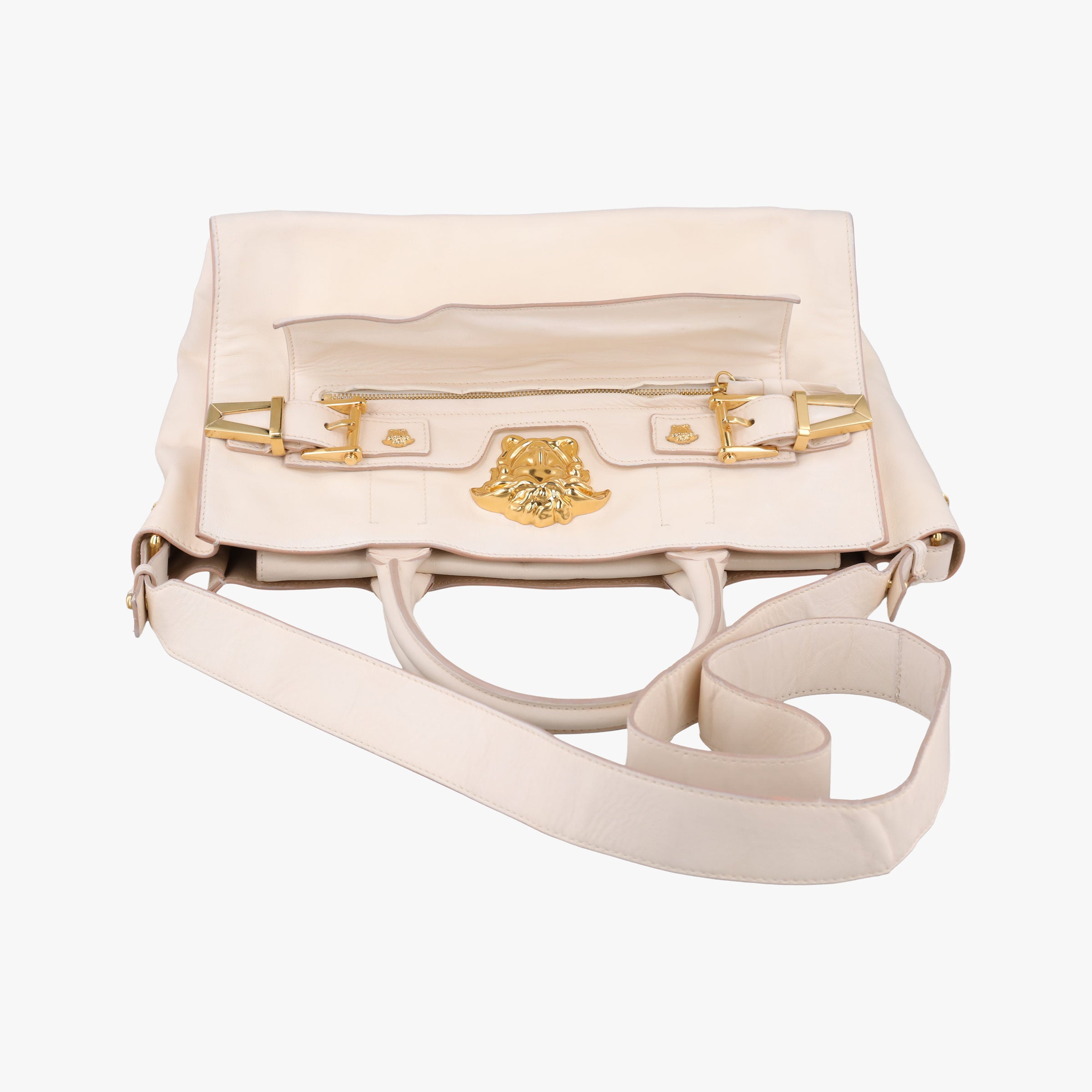 Vintage VERSACE Medusa Palazzo White lambskin  shoulderbag | stylenewstar