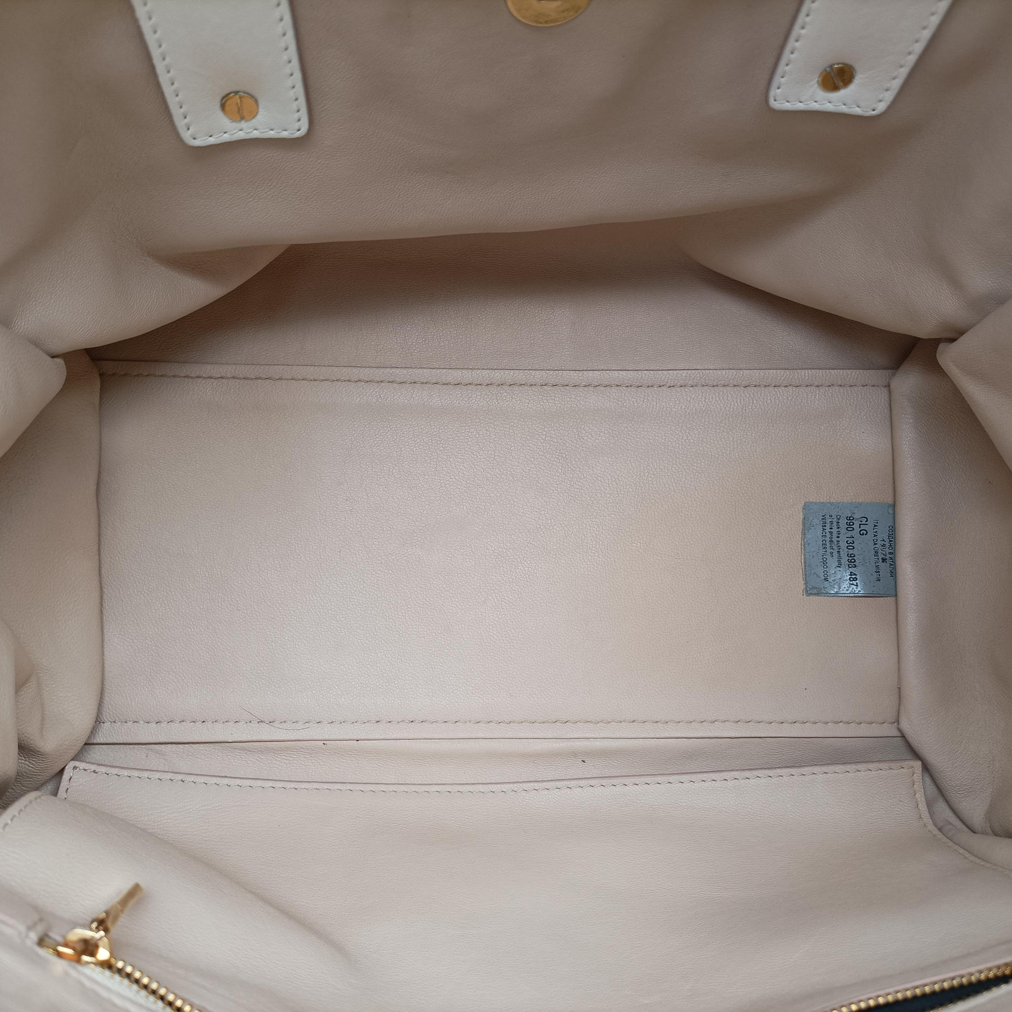Vintage VERSACE Medusa Palazzo White lambskin  shoulderbag | stylenewstar