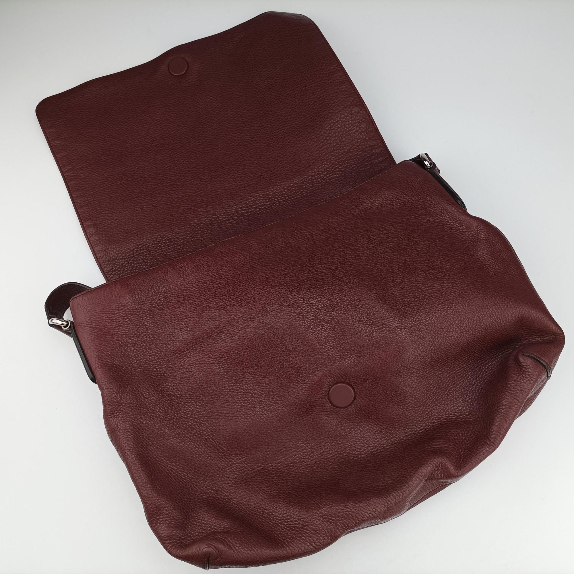 Pre-owned Gucci Interlocking G Logo Soho Messenger Burgundy Leather 322056 shoulderbag | stylenewstar