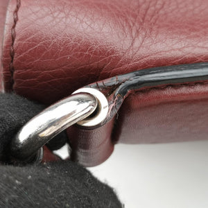 Pre-owned Gucci Interlocking G Logo Soho Messenger Burgundy Leather 322056 shoulderbag | stylenewstar