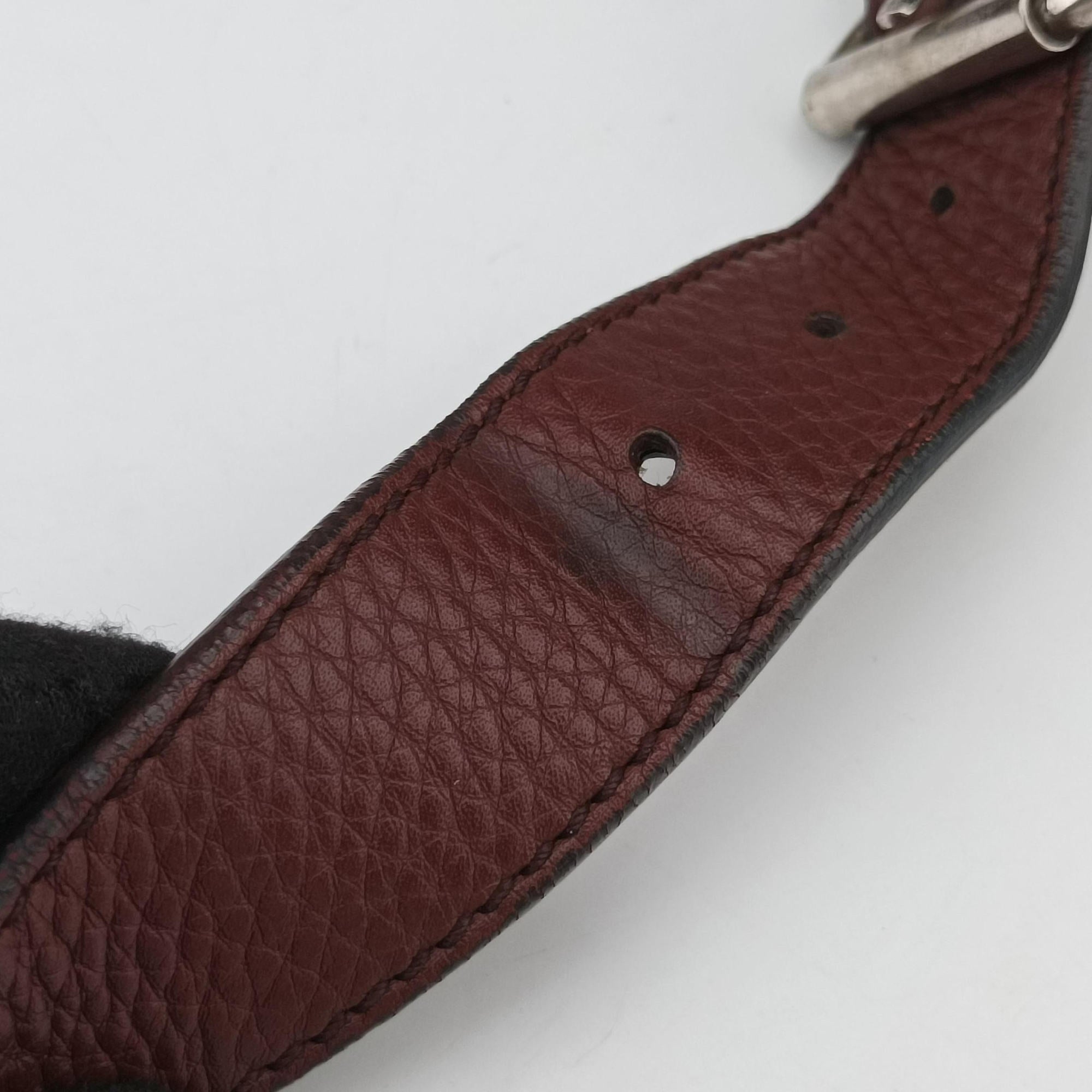Pre-owned Gucci Interlocking G Logo Soho Messenger Burgundy Leather 322056 shoulderbag | stylenewstar