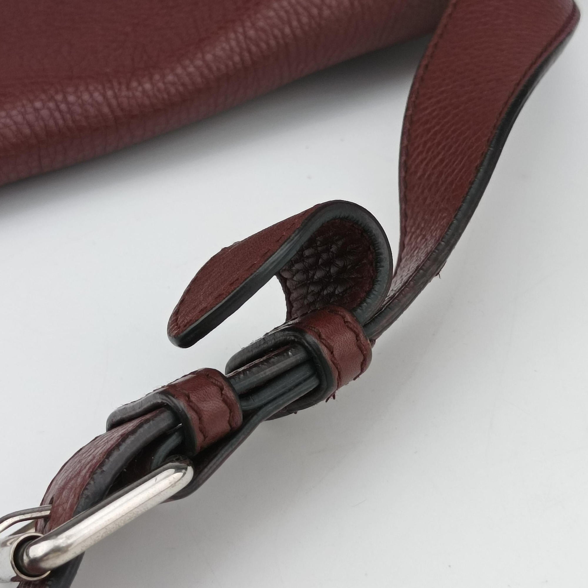 Pre-owned Gucci Interlocking G Logo Soho Messenger Burgundy Leather 322056 shoulderbag | stylenewstar