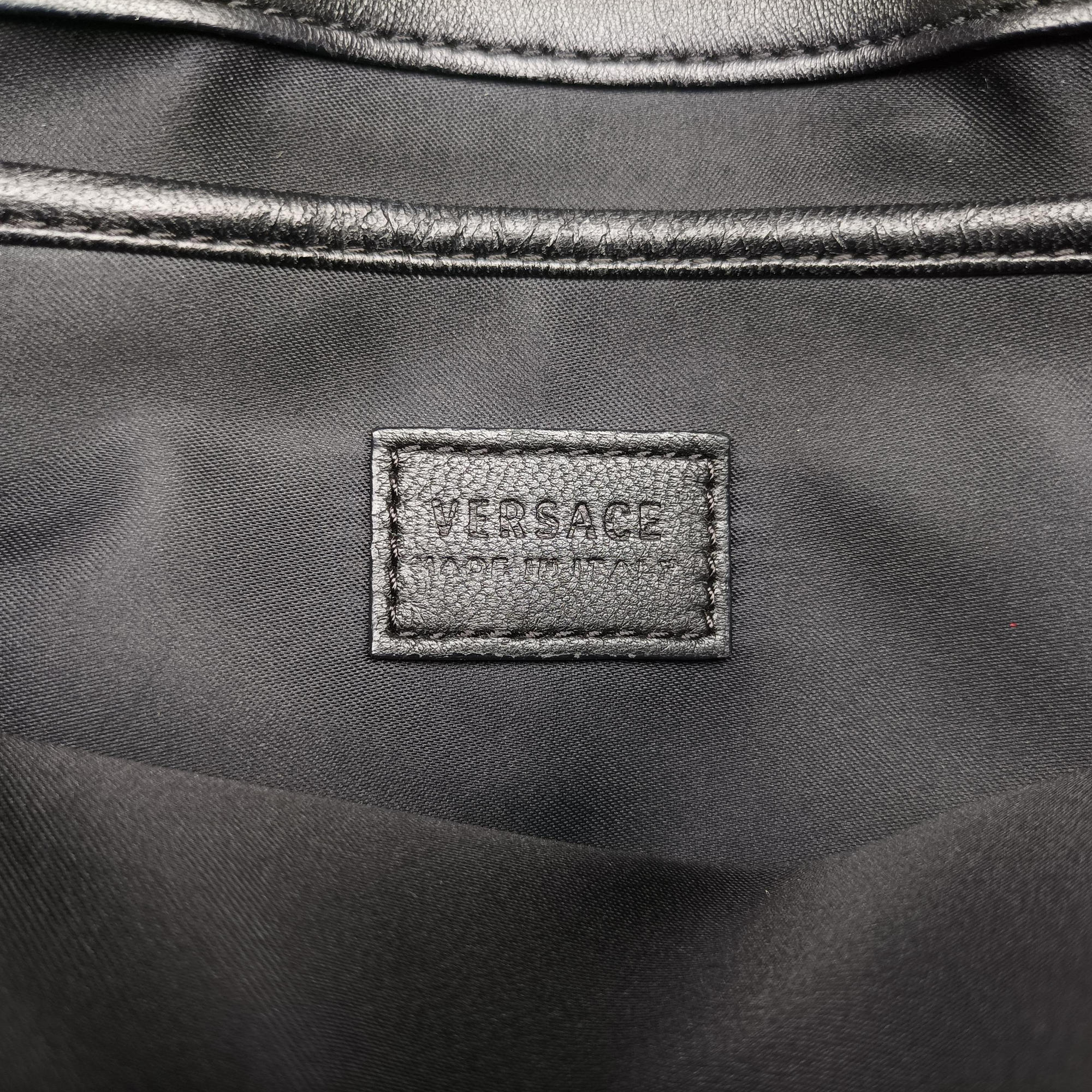 Vintage VERSACE La Medusa Black Leather  shoulderbag | stylenewstar
