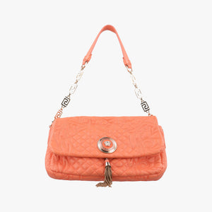 Pre-owned VERSACE Vanitas Medusa Orange leather  shoulderbag | stylenewstar